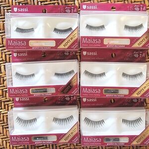 6 pair Sassi Maiasa Remy 100% Human Hair Eyelashes.